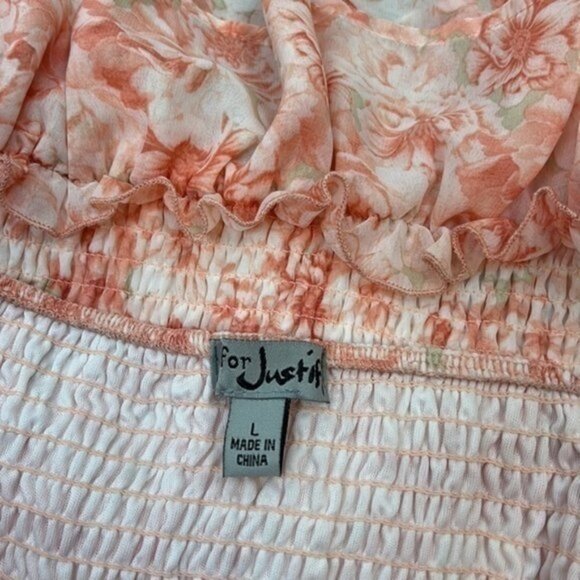 J for Justify Floral Smocked Mini Dress Size Large NWT - Picture 6 of 7